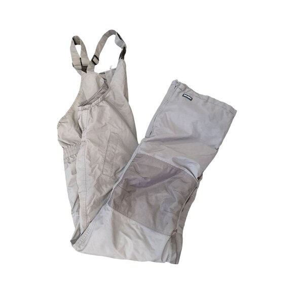 Lands End Unisex Gray Insulated Snow Bib Overalls 20H Nylon & Polyester - Picture 8 of 8